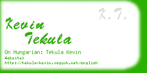kevin tekula business card
